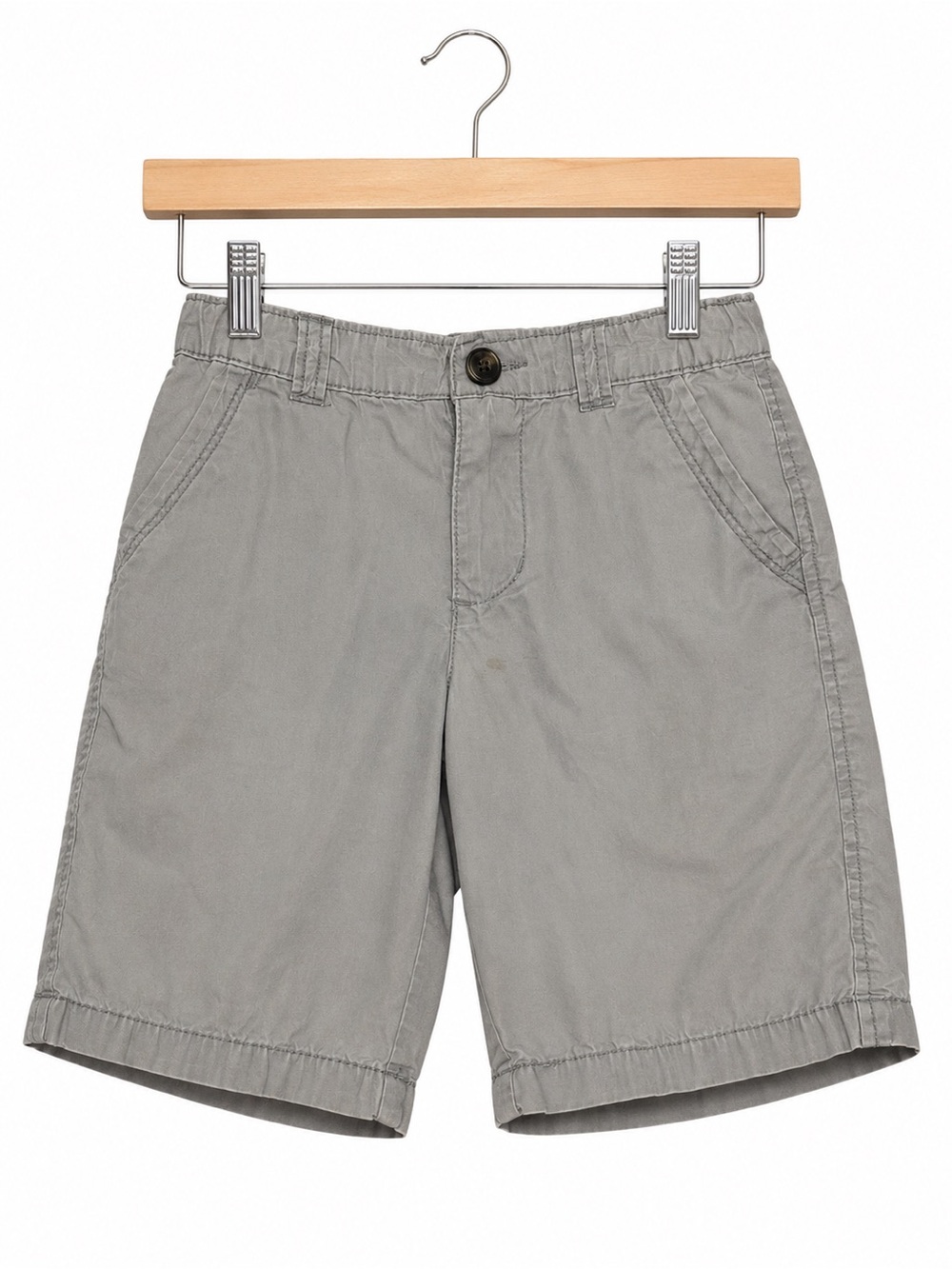 Arizona Jean Co Gray Chino Shorts Boys Size 6 Adjustable Waist Cotton Uniform